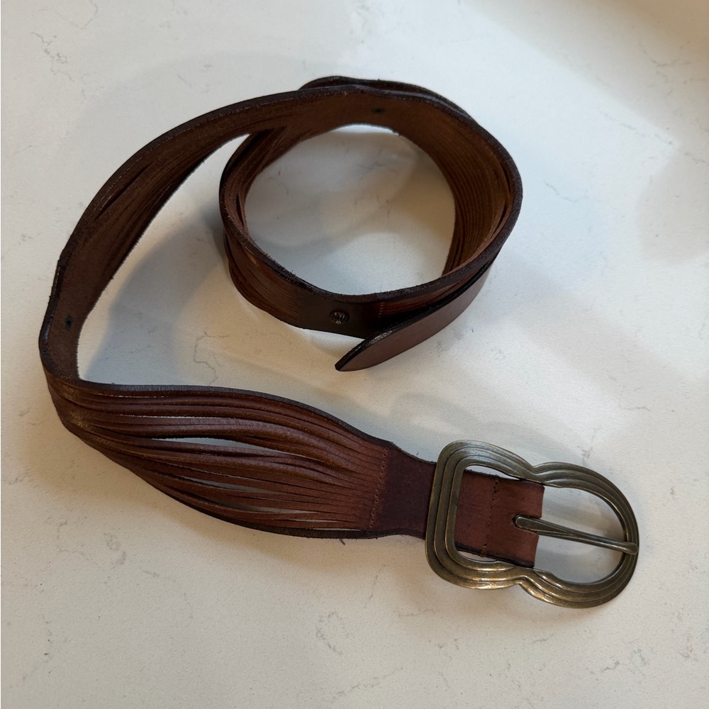 Free People Brown Leather Belt
